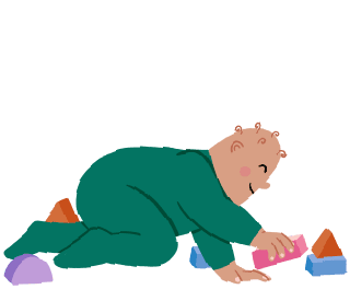 Baby krabbelt